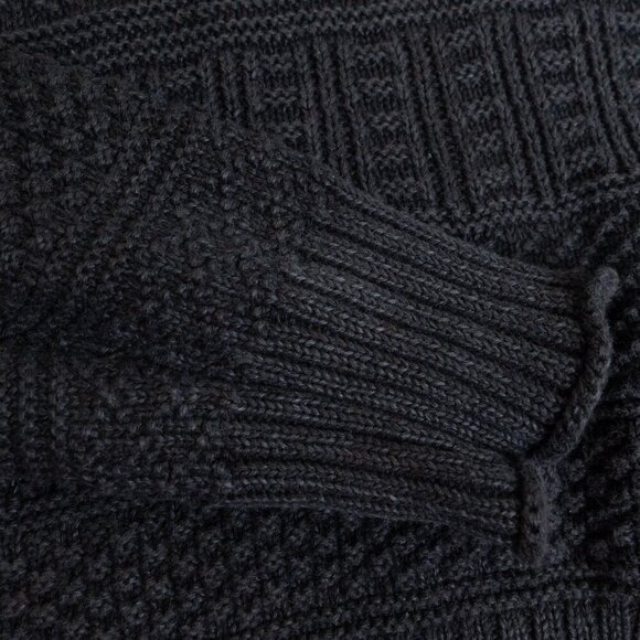 Polo Ralph Lauren Black Textured Knit Crewneck Sweater Linen Cotton Silk Unisex - Picture 6 of 13